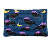 Waassud Spooky Crows - Tapete grueso para cama de perro, antideslizante, resistente a los masticables, cama para mascotas, para perros, gatos, suave, lavable, para suelo, sofá, coche, 36 x 24 pulgadas