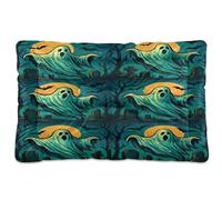 Waassud Spooky Graveyard - Tapete grueso para cama de perro, antideslizante, resistente a los masticables, cama para mascotas, para perros, gatos, suave, lavable, para suelo, sofá, coche, 36 x 24