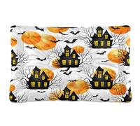 Waassud Spooky Haunted Houses - Tapete grueso para cama de perro, antideslizante, resistente a los masticables, cama para mascotas, para perros, gatos, suave, lavable, para suelo, sofá, coche, 18 x 24