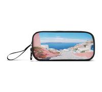 Waassud Stairs to The Sea - Estuche para lápices de gran capacidad, estuche para lápices, estuche estético con cremallera para organizador de oficina, Multicolor, Estuche para lápices