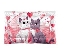 Waassud Sweet Cats - Tapete grueso para cama de perro, antideslizante, resistente a los masticables, cama para mascotas, suave, lavable, para suelo, sofá, coche, 36 x 24 pulgadas