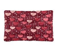 Waassud Tapete grueso para cama de perro con corazones colgantes, antideslizante, resistente a los masticables, cama para mascotas, para perros, gatos, suave, lavable, para suelo, sofá, coche, 18 x 24
