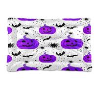 Waassud Tapete grueso para cama de perro con diseño de calabazas y murciélagos, antideslizante, resistente a los masticables, para perros, gatos, suave, lavable, para suelo, sofá, coche, 36 x 24