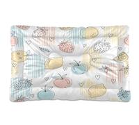 Waassud Tapete grueso para cama de perro con diseño de garabatos de frutas, antideslizante, resistente a los masticables, para perros, gatos, suave, lavable, para suelo, sofá, coche, 18 x 24 pulgadas