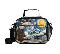 Waassud The Starry Night Art - Lonchera reutilizable para mujeres y hombres, con aislamiento, correa de hombro para viajes al aire libre, trabajo
