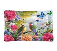 Waassud Two Birds Spring - Cama gruesa para perro, antideslizante, resistente a los masticables, cama para mascotas, para perros, gatos, suave, lavable, para suelo, sofá, coche, 36 x 24 pulgadas