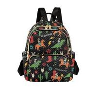 Waassud Wild West - Mochila estilo punk rock Cowboys para mujer, ligera, informal, acolchada, a la moda, mochila de viaje para el trabajo, gimnasio, universidad, talla S, multicolor, M, moderno