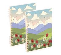 Waassud Wildflower Meadow - Cuaderno de espiral recargable, tamaño A5, rayado, 1 unidad