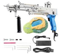 WaaYb Pistola de mechones con Kit de Recortadora de alfombras, Pistola para alfombras de Corte y Bucle 2 en 1 y Tijeras para tallar alfombras, 5-40 Puntadas/s, Altura de Pila de 1-4,5 cm 4.5CM