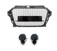 Wabendesign Parrilla Negro Brillo + Pdc Apto para Audi A3 8V 12-16 Oh