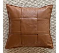 Wabi-sabi Funda De Almohada Estética, Funda De Cojín De Poliéster Texturizado De 18.0 X 18.0 In, Funda De Almohada Decorativa Suave De Lujo Con C(Size:Pack of 2,Color:Tejido de piel sintética naranja)