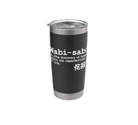 Wabi-Sabi Japonés Aprender Idioma Poeta Palabras Escritura de Frases Vaso térmico de acero inoxidable de doble pared
