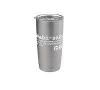Wabi-Sabi Japonés Aprender Idioma Poeta Palabras Escritura de Frases Vaso térmico de acero inoxidable de doble pared