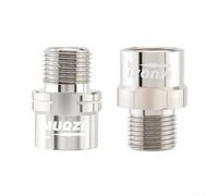 Wablissia Extensor de bloqueo de pedal de bicicleta con eje extendido de 16 mm, extensor de pie de acero cromado mecanizado CNC para reducir la interferencia de la zapata de manivela (plata)