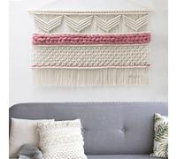 WABMJGW Tapiz de macramé for Colgar en la Pared, tapices Tejidos de algodón Bohemio Chic, decoración Bohemia, tapices de macramé Hechos a Mano, Arte de Pared Rectangular for Dormitorio(C,XL)
