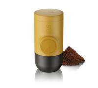 WACACO Cafetera portátil para café molido compatible con exteriores, cafetera espresso de operación manual, cafetera espresso para llevar, ultra pequeña (ocre dorado)