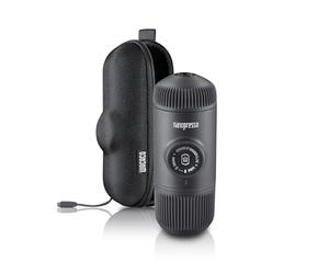 WACACO Nanopresso máquina de café espresso portátil con protectora Nanopresso S-Case adjunto, actualización de la de Minipresso, Cafetera de viaje, Operado manualmente (Negro)