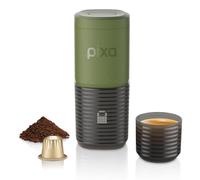 WACACO Pixapresso Cafetera Eléctrica y Portatil Para viajar (Olive Green) | 4 tipos de café, Calentamiento rápido, 3 baterías de 3000 mAh, Cesta de 8-16 g, Café molido y cápsulas, Control táctil