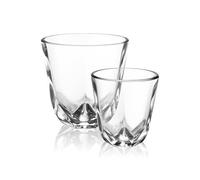 WACACO Stellar - Juego de 2 tazas de café de 60 ml y 1 de 200 ml, vidrio de soda-lima, diseño de ocho caras, taza de café para espresso, latte, capuchino, moca