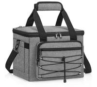 WACCET Bolsa Termica Porta Alimentos 15L, Nevera Portátil Impermeable Antifugas con Correa Ajustable y Extraíble Bolsa Térmica para Almuerzo, Viajes, Camping, Picnic, Playa y Oficina