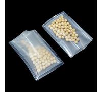 WACCOMT Pack 100 Bolsas de Plástico Envasar al Vacío Cierre Térmico de Nailon Para Alimentos Carne Granos de Polvo 10x15cm