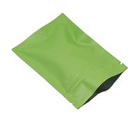 WACCOMT Pack 100 Piezas Bolsa de Embalaje de Papel de Aluminio Mate con Cremallera Café Almacenamiento Mylar (10x15cm (3.9x5.9 inch) Verde)