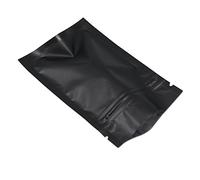 WACCOMT Pack 100 Piezas Bolsa de Embalaje de Papel de Aluminio Mate de Bolsa con Cremallera Café Almacenamiento Bolsa de Mylar (negro 7x10cm (2.7x3.9 inch)