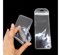 WACCOMT Pack 100 unidades de organizador de almacenamiento de joyas para colgar pendientes, 1.97 mil de grosor, bolsa autosellante con agujero para colgar, bolsa de plástico transparente resellable