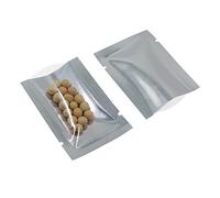 WACCOMT Pack 200 bolsas de plástico Mylar Foil Open Top Vacío, selladas al vacío, embalaje de alimentos, papel de aluminio con tear Notch, embalaje pequeño de muestras 8 x 12 cm (3,1 x 4,7 pulgadas)