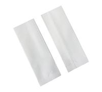 WACCOMT Pack de 100 Piezas de Papel Kraft Termosellable Mylar Film Bolsas de Vacío Papel de Aluminio Bolsa Plana con Muesca para el Envasado de Alimentos (Blanco, 5.5x15cm (2.2x5.9 inch))