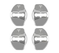 WACDXST 4 Piezas Coche Puerta Cubierta cerraduras, para Tesla Model X 2016-2023 pestillos Cerradura antirrobo Antipolvo Protectora Decorativos Cubrir,A