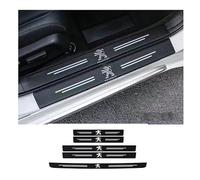 WACDXST 4 Piezas Protectores Umbral Puerta, para Peugeot 301 4008 3008GT 2008/e2008 508/508L 607 208 Fibra de Carbon Anti-rasguños Puerta Bienvenido Pedal protección Pegatina