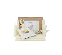 Wachsmann Set de bricolaje para hacer velas de cera de abejas - Kit de inicio para 10 velas en muchos colores - 100% cera de abejas pura de Alemania, incluye 10 mechas de cáñamo y manual ilustrado