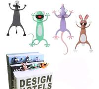 Wacky Bookmark Palz, 3D Stereo Kawaii Cartoon Bookmark, 3D Animal Wacky Bookmarks, Cute Book Marks for More Fun Reading, Gift for Kids Students (Estilo B)