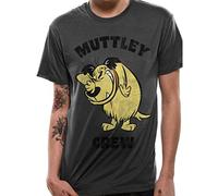 Wacky Races - Camiseta oficial de dibujos animados retro de Muttley Crew para hombre, cuello redondo, Multicolor