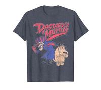 Wacky Races Classic Dastardly & Mutley Camiseta, Hombre, Azul Jaspeado, 3XL