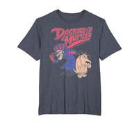 Wacky Races Classic Dastardly & Mutley Camiseta, Hombre Tallas Grandes, Azul Jaspeado, 2X Alto