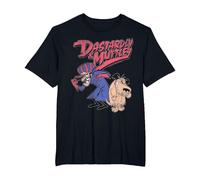 Wacky Races Classic Dastardly & Mutley Camiseta, Hombre Tallas Grandes, Negro, 2X Alto