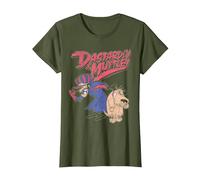 Wacky Races Classic Dastardly & Mutley Camiseta, Mujer, Verde Oliva, XXL
