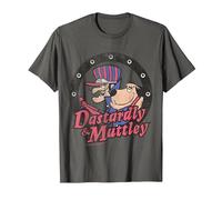 Wacky Races Dastardly & Mutley Circle Camiseta, Hombre, Asfalto, S