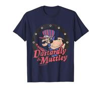 Wacky Races Dastardly & Mutley Circle Camiseta, Hombre, Azul Marino, L