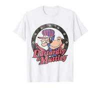 Wacky Races Dastardly & Mutley Circle Camiseta, Hombre, Blanco, L