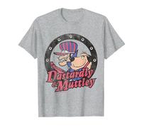 Wacky Races Dastardly & Mutley Circle Camiseta, Hombre, Gris Jaspeado, 4XL