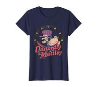 Wacky Races Dastardly & Mutley Circle Camiseta, Mujer, Azul Marino, L