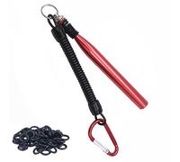 Wacky Worm Tool con juntas tóricas locas, cebos Stickbait y Senkos cebos aparejos. Accesorios de señuelos de pesca de plástico (300 piezas, rojo)