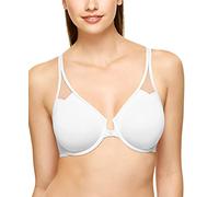 Wacoal Body by Sujetador de Espalda Cruzada para Mujer, con Aros, sin Forro, Cierre Delantero, Blanco, 80E