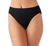 Wacoal Bragas discretas de algodón de Corte Alto para Mujer, Negro -, Large