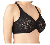 Wacoal Women's Halo Lace Full Coverage Underwire Bra, Black, 38DD