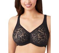 Wacoal Women's Halo Lace Full Coverage Underwire Bra, Black, 40C