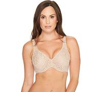 Wacoal Women's Halo Lace Full Coverage Underwire Bra, Toast, 38DD